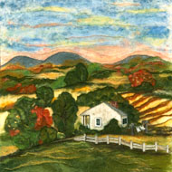 Tuscany Farmhouse - Felted by Ann Laczak