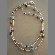 Donna Fitzpatrick labradorite and garnet necklace by Donna Fitzpatrick