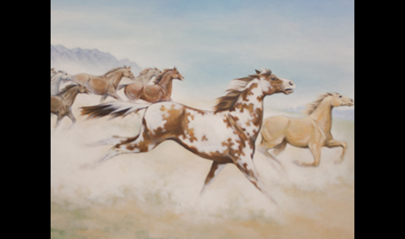 Lauren McCarthy Horses in Acrylic