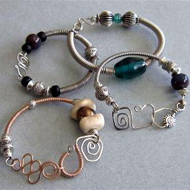 Wire bracelets by Lauren McCarthy